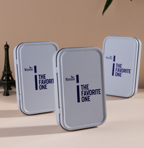 定做長方形翻蓋收納小鐵盒包裝